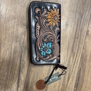 Myra Valley Embossed Leather Wallet